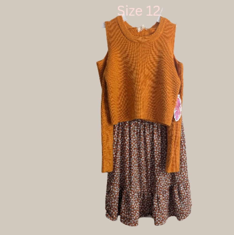 Girls 2 Piece skirt &sweater set